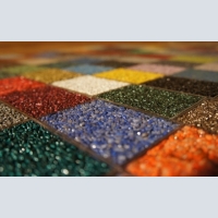 石英的地板–环氧树脂地板使用石英沙。 最小的生产时间和负担得起的价格。