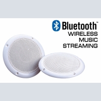 Moisture proof 2pcs speakers via Bluetooth from England, background